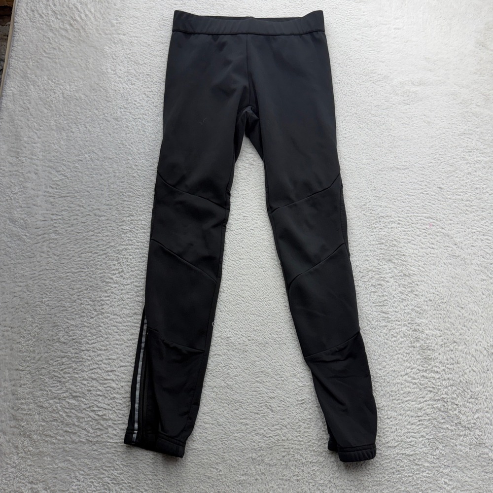 Swix Mens Black Cross Country Ski Pants Small Nordic Athletic Tights Ankle Zip